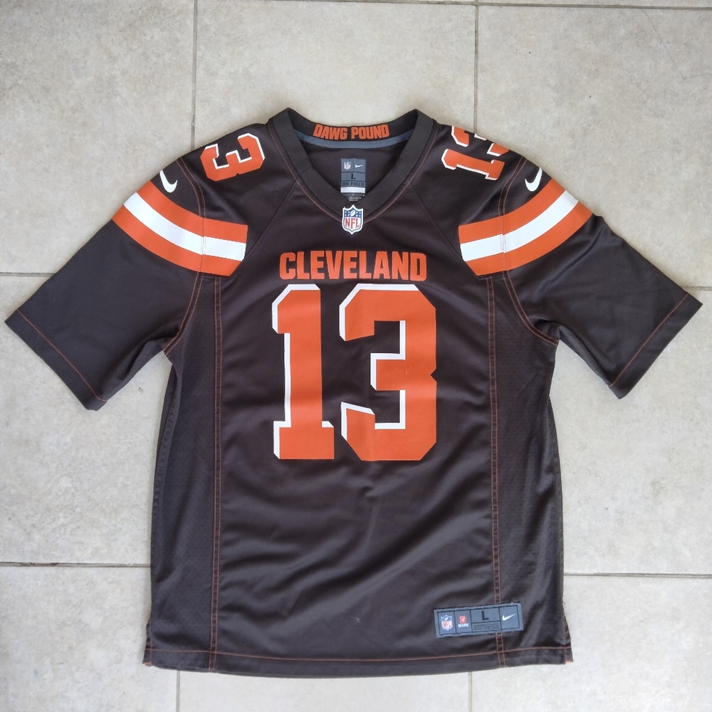 Nike NFL Pro Line Cleveland Browns No 13 Beckham Jr. Jersey Men's Size L